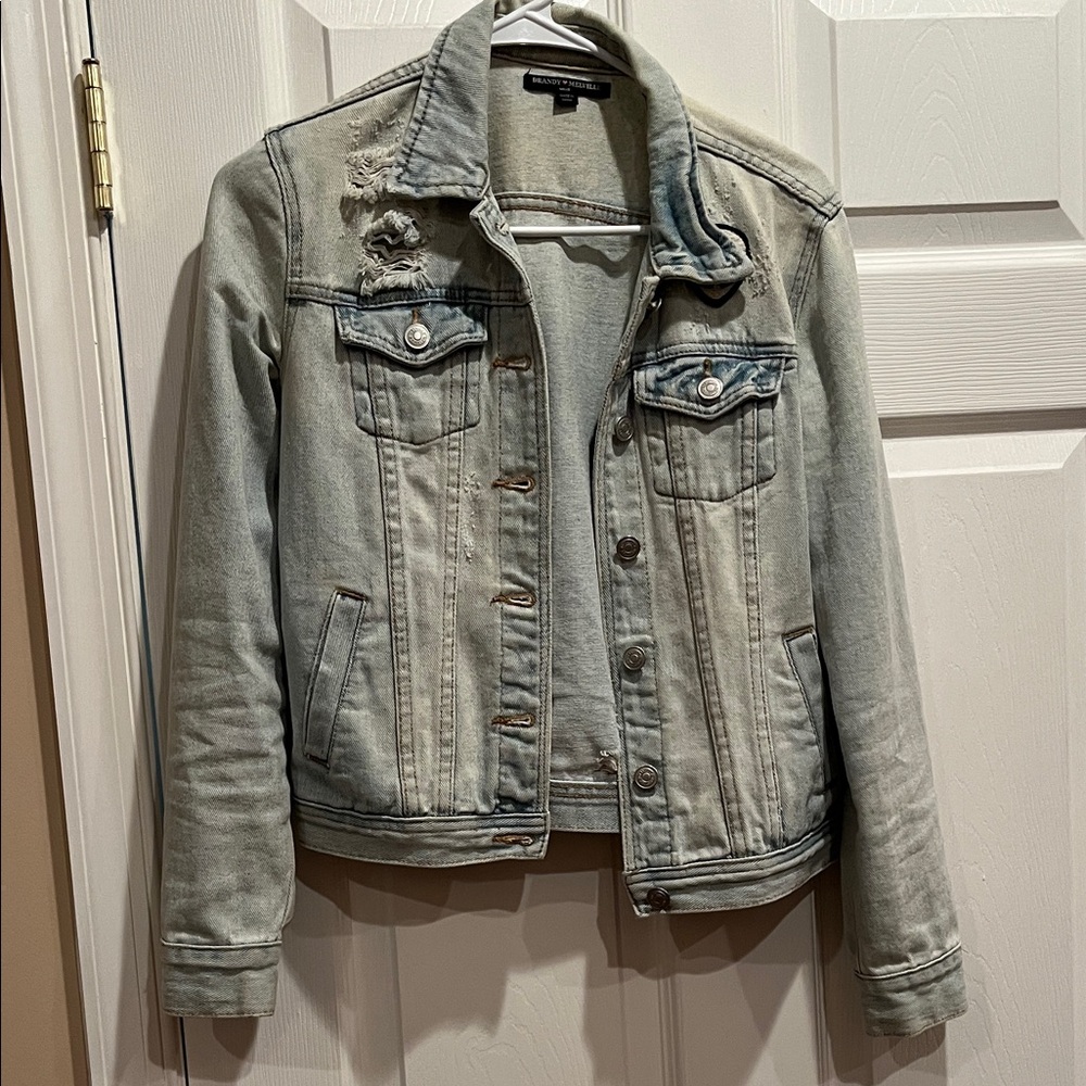 Bleached Denim Jacket With Alien Patch - image 1